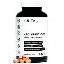 Drojdie de orez rosu cu Coenzima Q10  x 540 comprimate VEGANE + CADOU organizator medicamente x 28 casete