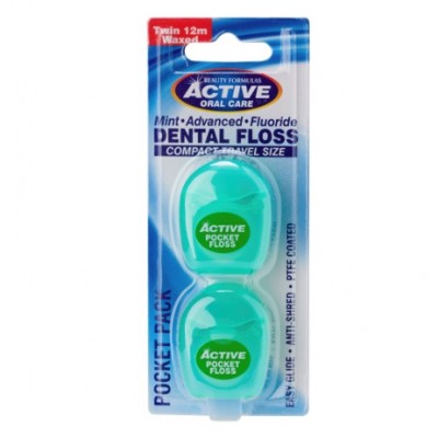Ata interdentara activa ceruita cu fluor si menta 2 buc. x 12m. Active Oral Care