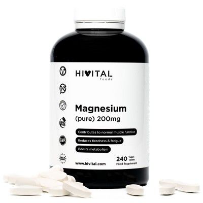 Hivital Magneziu (pur) 200mg. x 240 comprimate VEGANE + CADOU Organizator medicamente 28 casete