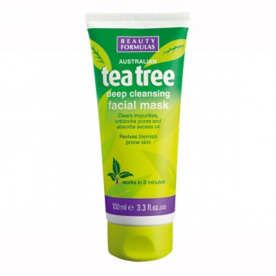 Masca pentru fata pentru curatare profunda, cu extract de arbore de ceai Australian x 100ml., Beauty Formulas