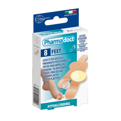 Pharmadoct Plasturi hidrocoloid pentru vezicule si bataturi x 8 buc.