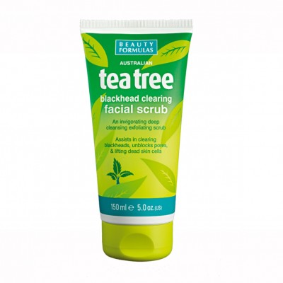Scrub exfoliant pentru curatarea punctelor negre, cu extract de arbore de ceai Australian x 150ml., Beauty Formulas