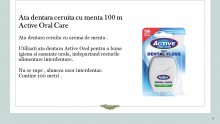 Ata interdentara ceruita cu menta x 100m. Active Oral Care
