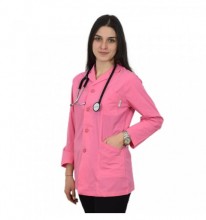 Bluza cu rever, pentru femei, BBC, stretch, roz prafuit - B17