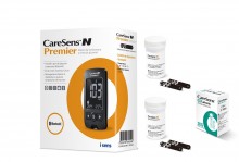 CareSens N Premier glucometru + 100 teste + 100 ace, testare rapida si precisa, ecran luminos, bluetooth, nu necesita codare