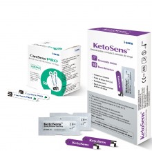 CareSens PRO teste glicemie x 100 buc. + KetoSens teste cetonemie x 30 buc., compatibile cu glucometrul CareSens Dual