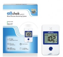 eB-Chek glucometru, testare rapida si precisa, 450 memorii + CADOU organizator medicamente 28 casete