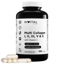 Hivital Multi Colagen I, II, III, V & X, cu Vitamina C x 180 cps.