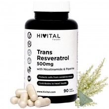 Hivital Trans-Resveratrol 500mg. x 90 capsule VEGANE + CADOU Organizator medicamente 28 casete