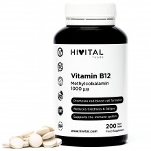 Hivital Vitamina B12 x 200 comprimate VEGANE + CADOU Organizator medicamente 28 casete