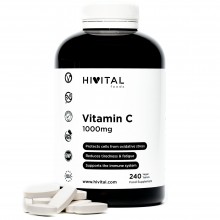 Hivital Vitamina C 1000 mg. x 240 comprimate VEGANE- sprijina imunitatea si energia zilnica + CADOU Organizator medicamente 28 casete