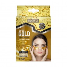 Paduri hidrogel pentru ochi Gold, revitalizante, cu colagen x 6 perechi, Vegan - Beauty Formulas