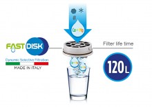Sticla filtranta Sport myLaica, portabila, filtru Fast Disk, inox, 0,55 litri, albastra